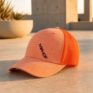 NWHOF National Wrestling Hall Of Fame Trucker Hat Vibrant Orange